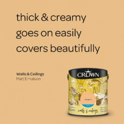 Crown Walls & Ceilings Matt Emulsion Paint Old Gold - 2.5L 14 Crown Walls & Ceilings Matt Emulsion Paint Old Gold - 2.5L -Crown 12829896 2004969528634460