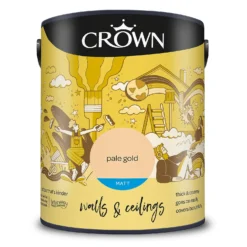Crown Walls & Ceilings Matt Emulsion Paint Pale Gold - 5L 19 Crown Walls & Ceilings Matt Emulsion Paint Pale Gold - 5L -Crown 12832260 2114969529607624