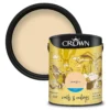 Crown Walls & Ceilings Matt Emulsion Paint Pale Gold - 5L -Crown 12832260 8014969529001342