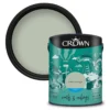 Crown Walls & Ceilings Matt Emulsion Paint Mellow Sage - 5L -Crown 12832352 1474969529772681