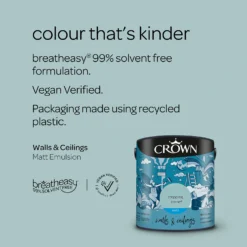 Crown Walls & Ceilings Matt Emulsion Paint Stepping Stone - 2.5L -Crown 12833880 4844969529275086
