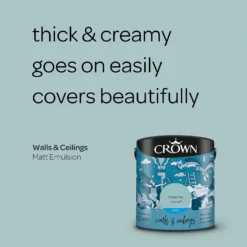 Crown Walls & Ceilings Matt Emulsion Paint Stepping Stone - 2.5L -Crown 12833880 9454969529190483