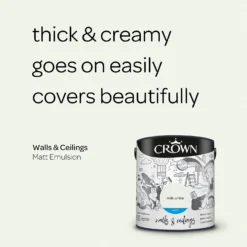 Crown Walls & Ceilings Matt Emulsion Paint Milk White - 2.5L -Crown 12837627 9464969531543341
