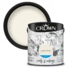 Crown Walls & Ceilings Matt Emulsion Paint Cream White - 2.5L 2 Crown Walls & Ceilings Matt Emulsion Paint Cream White - 2.5L -Crown 12838321 7784969531415658