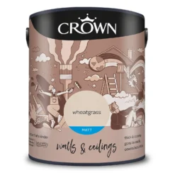 Crown Walls & Ceilings Matt Emulsion Paint Wheatgrass - 5L 19 Crown Walls & Ceilings Matt Emulsion Paint Wheatgrass - 5L -Crown 12839160 6754969530376014