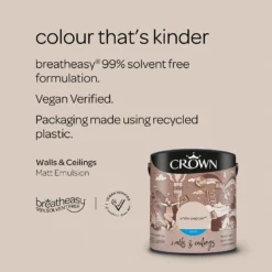 Crown Walls & Ceilings Matt Emulsion Paint White Pepper - 2.5L -Crown 12839182 6724969530033852