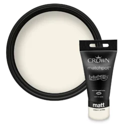 Crown Breatheasy Matt Emulsion Paint Cream White - Tester 40ml
