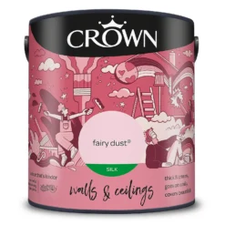Crown Walls & Ceilings Silk Emulsion Paint Fairy Dust - 2.5L -Crown 12841193 3674966168135539