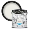 Crown Walls & Ceilings Matt Emulsion Paint Sail White - 2.5L -Crown 12841877 8444969530375999