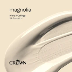 Crown Walls & Ceilings Silk Emulsion Paint Magnolia - 5L 17 Crown Walls & Ceilings Silk Emulsion Paint Magnolia - 5L -Crown 12841941 1274966161597480