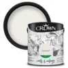 Crown Walls & Ceilings Silk Emulsion Paint Sail White - 2.5L -Crown 12842158 8364966164183969