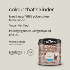 Crown Walls & Ceilings Matt Emulsion Paint Snowfall - 2.5L 15 Crown Walls & Ceilings Matt Emulsion Paint Snowfall - 2.5L -Crown 12842423 6704969529321568