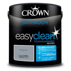 Crown Easyclean® Mouldguard+ Bathroom Mid Sheen Washable Multi Surface Paint Blue Gravel® - 2.5L -Crown 12886755 1594853415650199