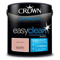 Crown Easyclean® Mouldguard+ Bathroom Mid Sheen Washable Multi Surface Paint Powdered Clay® - 2.5L 15 Crown Easyclean® Mouldguard+ Bathroom Mid Sheen Washable Multi Surface Paint Powdered Clay® - 2.5L -Crown 12886767 5714853416006506