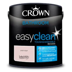Crown Easyclean® Mouldguard+ Bathroom Mid Sheen Washable Multi Surface Paint Pashmina® - 2.5L 15 Crown Easyclean® Mouldguard+ Bathroom Mid Sheen Washable Multi Surface Paint Pashmina® - 2.5L -Crown 12886768 1204853415940380