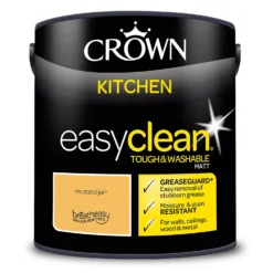 Crown Easyclean®Greaseguard+ Kitchen Matt Washable Multi Surface Paint Mustard Jar® - 2.5L 15 Crown Easyclean®Greaseguard+ Kitchen Matt Washable Multi Surface Paint Mustard Jar® - 2.5L -Crown 12886970 8824853416591254
