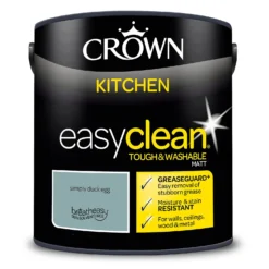 Crown Easyclean®Greaseguard+ Kitchen Matt Washable Multi Surface Paint Simply Duck Egg - 2.5L -Crown 12886976 3774853416666881