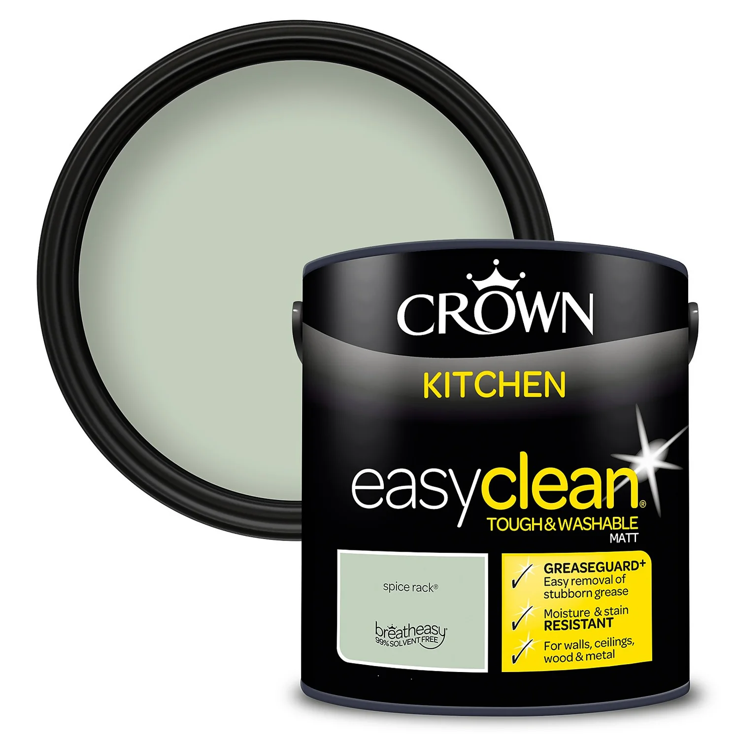 Crown Easyclean®Greaseguard+ Kitchen Matt Washable Multi Surface Paint Spice Rack® - 2.5L 3 Crown Easyclean®Greaseguard+ Kitchen Matt Washable Multi Surface Paint Spice Rack® - 2.5L