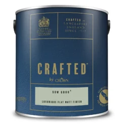 CRAFTED™ By Crown Flat Matt Interior Wall, Ceiling And Wood Paint Sow Good® - 2.5L -Crown 13167119 1344881152718717