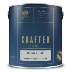 CRAFTED™ By Crown Flat Matt Interior Wall, Ceiling And Wood Paint Needles & Pins® - 2.5L -Crown 13167122 3224881139929102