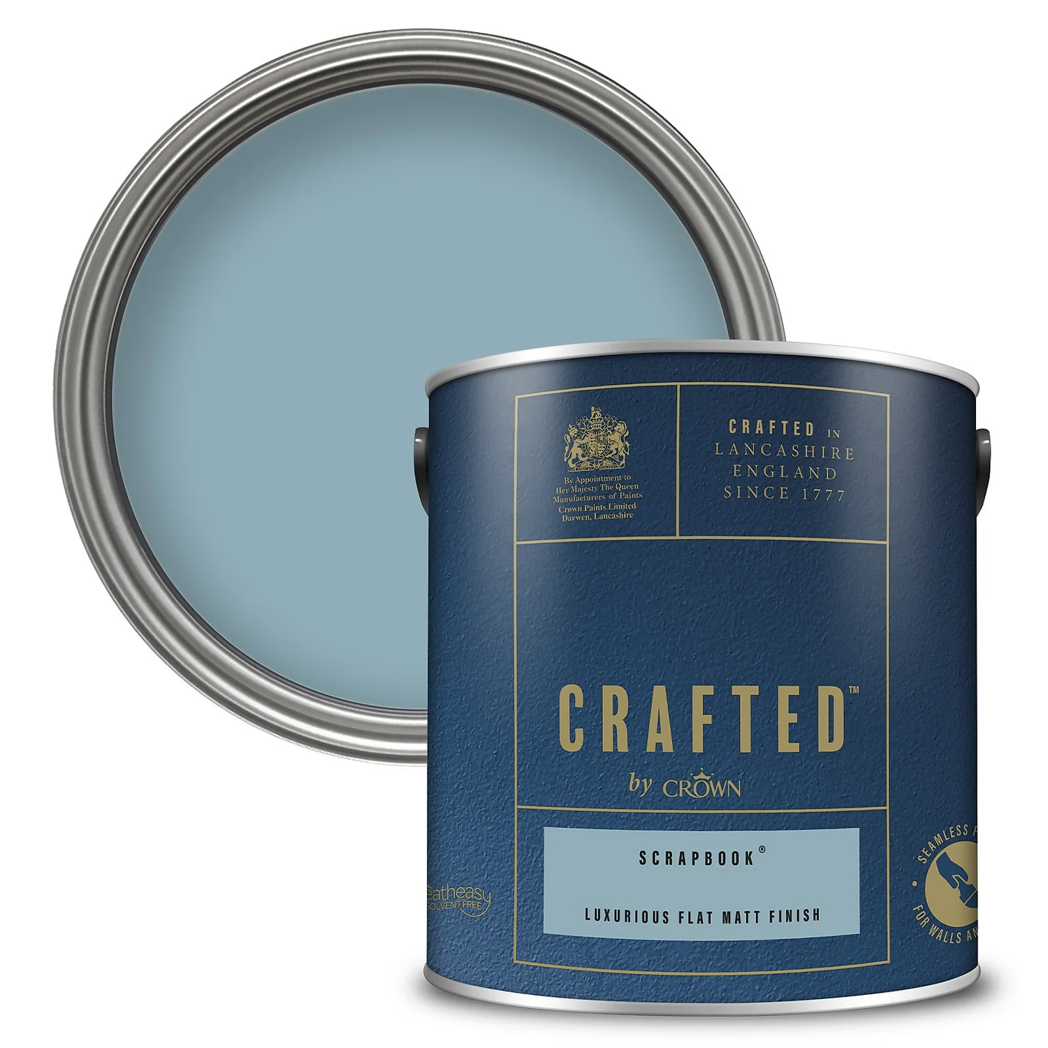 CRAFTED™ By Crown Flat Matt Interior Wall, Ceiling And Wood Paint Scrapbook® - 2.5L 3 CRAFTED™ By Crown Flat Matt Interior Wall, Ceiling And Wood Paint Scrapbook® - 2.5L