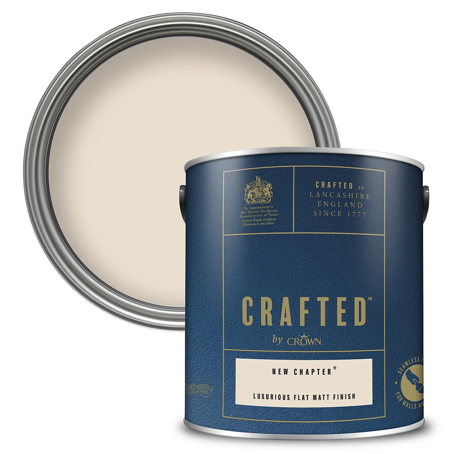 CRAFTED™ By Crown Flat Matt Interior Wall, Ceiling And Wood Paint New Chapter® - 2.5L 3 CRAFTED™ By Crown Flat Matt Interior Wall, Ceiling And Wood Paint New Chapter® - 2.5L