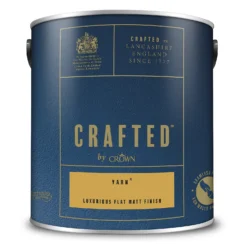 CRAFTED™ By Crown Flat Matt Interior Wall, Ceiling And Wood Paint Yarn® - 2.5L -Crown 13167128 3654881156304203