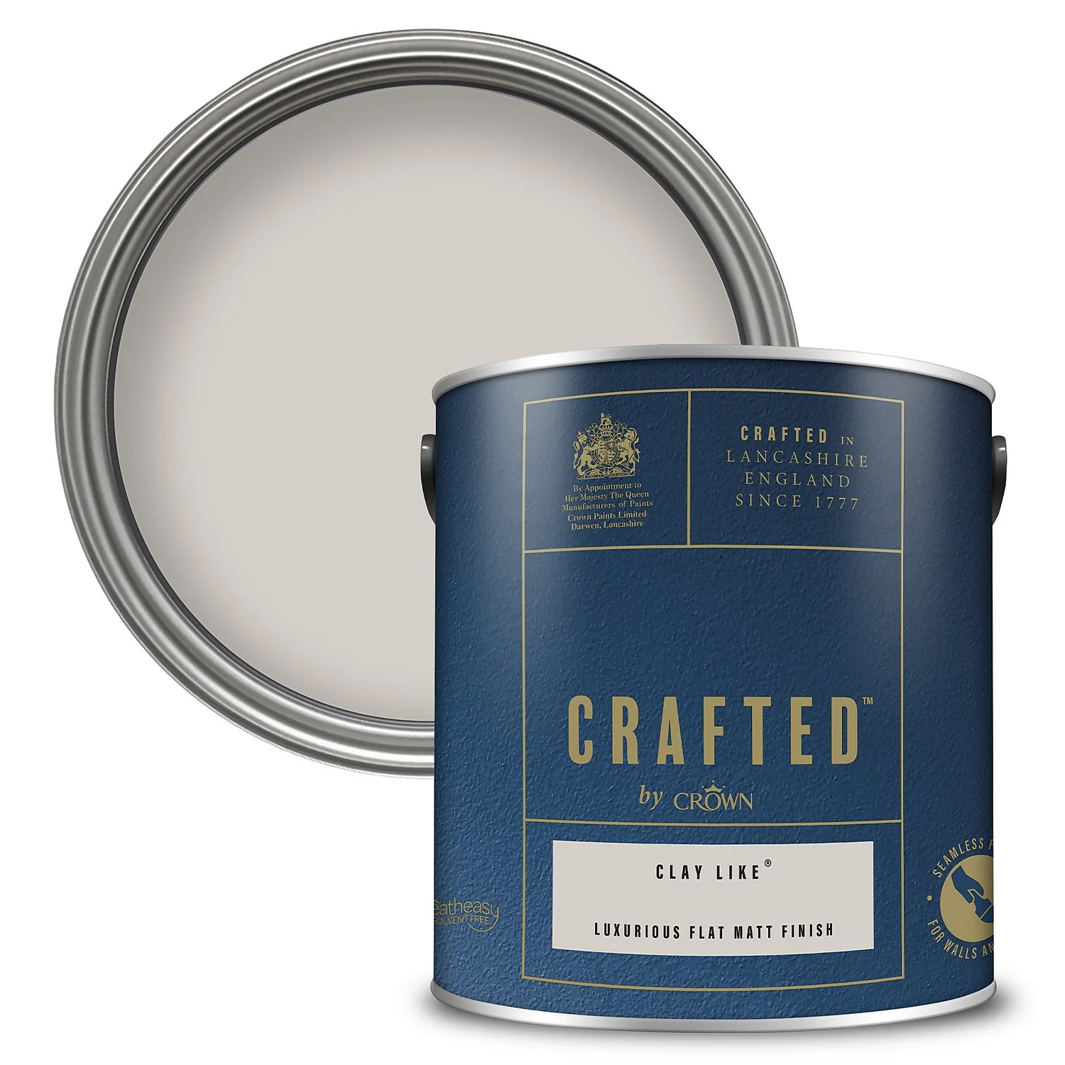 CRAFTED™ By Crown Flat Matt Interior Wall, Ceiling And Wood Paint Clay Like® - 2.5L 3 CRAFTED™ By Crown Flat Matt Interior Wall, Ceiling And Wood Paint Clay Like® - 2.5L