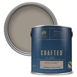 CRAFTED™ By Crown Flat Matt Interior Wall, Ceiling And Wood Paint Potted History® - 2.5L