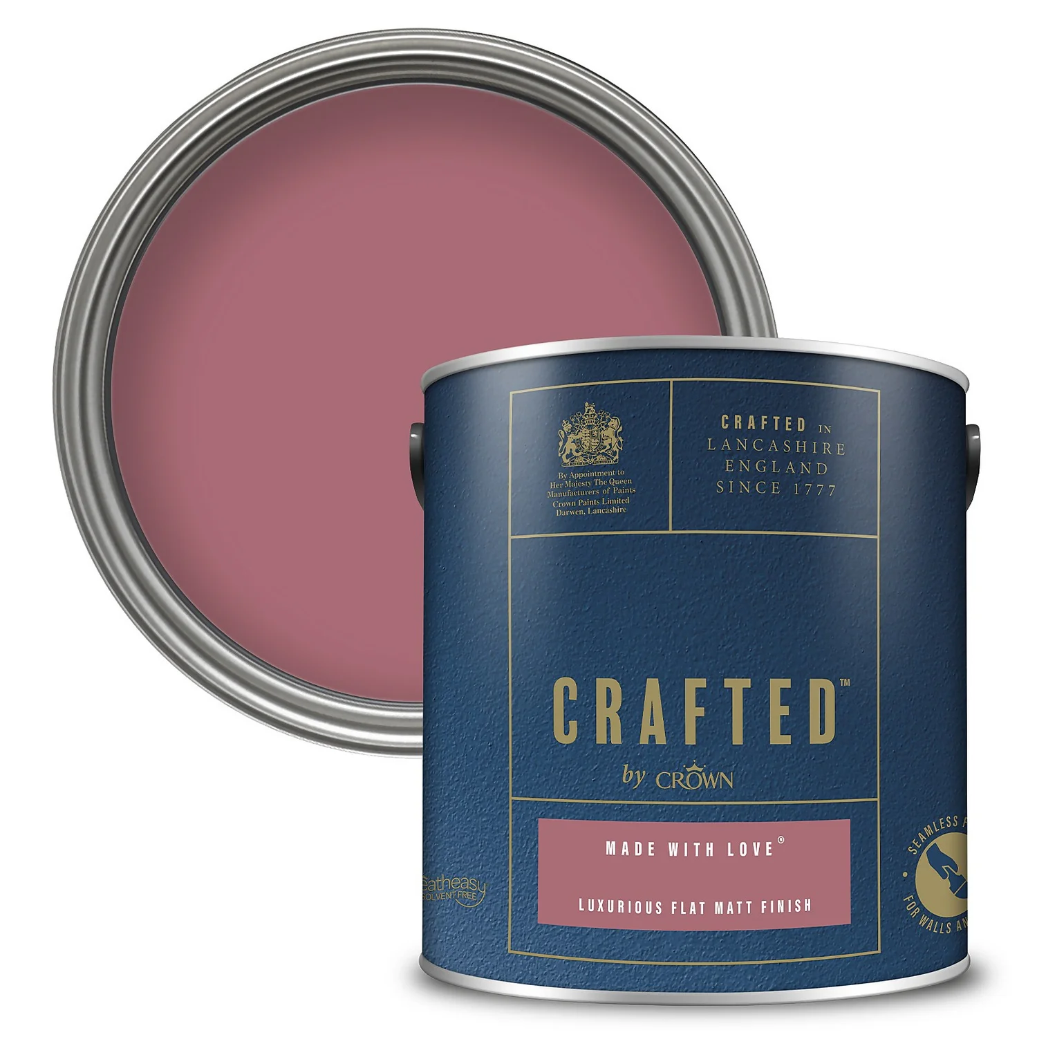 CRAFTED™ By Crown Flat Matt Interior Wall, Ceiling And Wood Paint Made With Love® - 2.5L 3 CRAFTED™ By Crown Flat Matt Interior Wall, Ceiling And Wood Paint Made With Love® - 2.5L