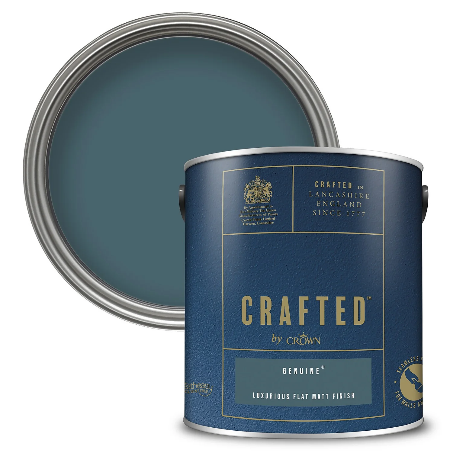 CRAFTED™ By Crown Flat Matt Interior Wall, Ceiling And Wood Paint Genuine® - 2.5L 3 CRAFTED™ By Crown Flat Matt Interior Wall, Ceiling And Wood Paint Genuine® - 2.5L