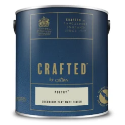 CRAFTED™ By Crown Flat Matt Interior Wall, Ceiling And Wood Paint Poetry® - 2.5L -Crown 13167153 1474881141419595