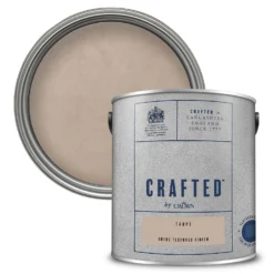 CRAFTED™ By Crown Suede Textured Matt Emulsion Interior Wall Paint Taupe - 2.5L