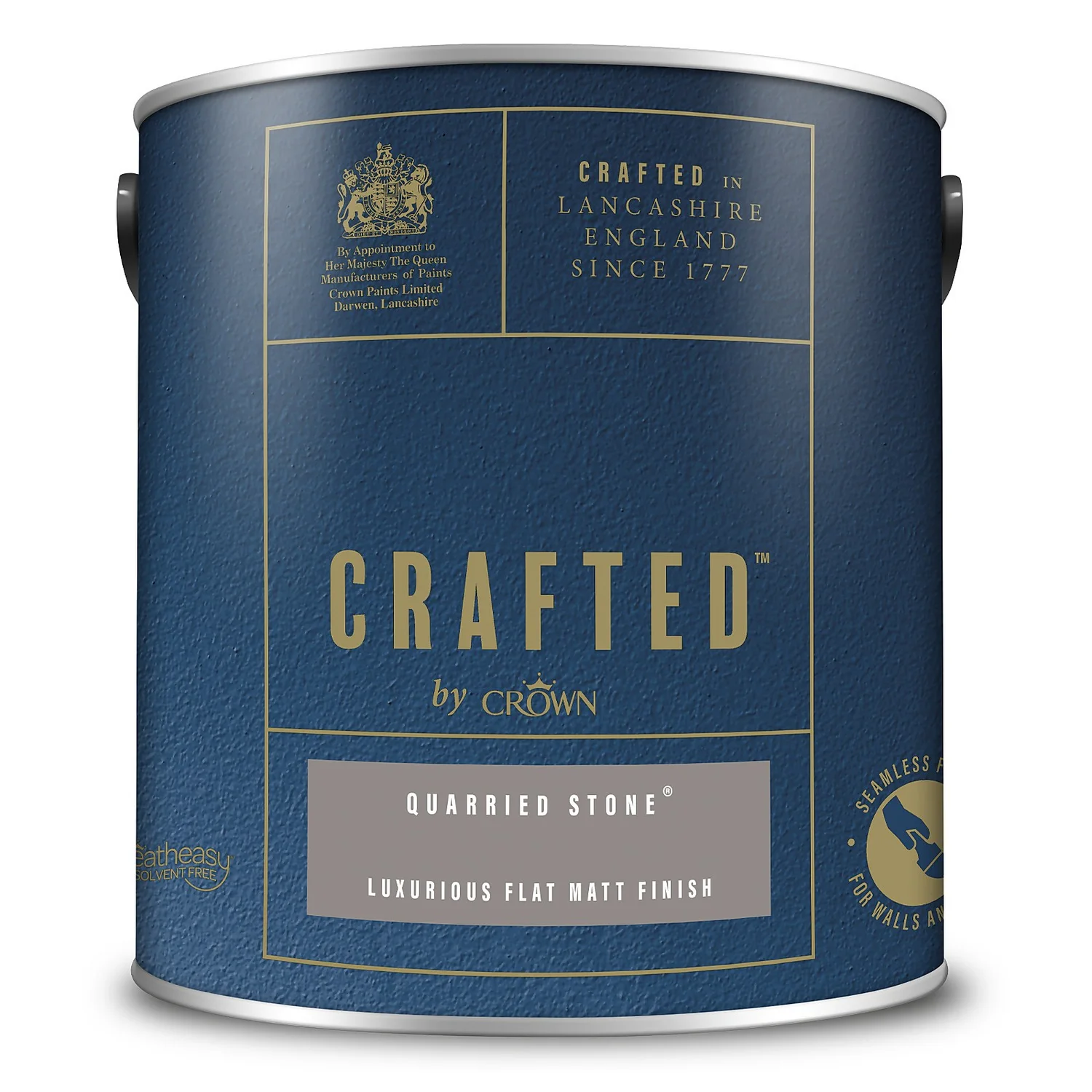CRAFTED™ By Crown Flat Matt Interior Wall, Ceiling And Wood Paint Quarried Stone® - 2.5L 5 CRAFTED™ By Crown Flat Matt Interior Wall, Ceiling And Wood Paint Quarried Stone® - 2.5L - Image 3