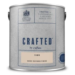 CRAFTED™ By Crown Suede Textured Matt Emulsion Interior Wall Paint Fawn - 2.5L -Crown 13167158 7254881161423376
