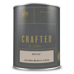 CRAFTED™ By Crown Lustrous Metallic Interior Wall And Wood Paint Entice® - 1.25L -Crown 13167159 8754881157471197