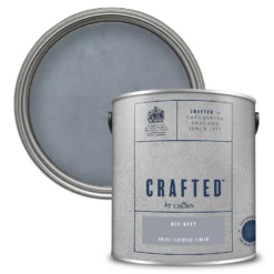 CRAFTED™ By Crown Suede Textured Matt Emulsion Interior Wall Paint Mid Grey - 2.5L