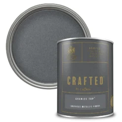 CRAFTED™ By Crown Lustrous Metallic Interior Wall And Wood Paint Granite Top® - 1.25L