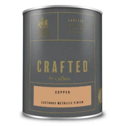 CRAFTED™ By Crown Lustrous Metallic Interior Wall And Wood Paint Copper - 1.25L -Crown 13167169 1874893876115098