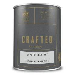 CRAFTED™ By Crown Lustrous Metallic Interior Wall And Wood Paint Sophistication® - 1.25L -Crown 13167174 1124881159829353