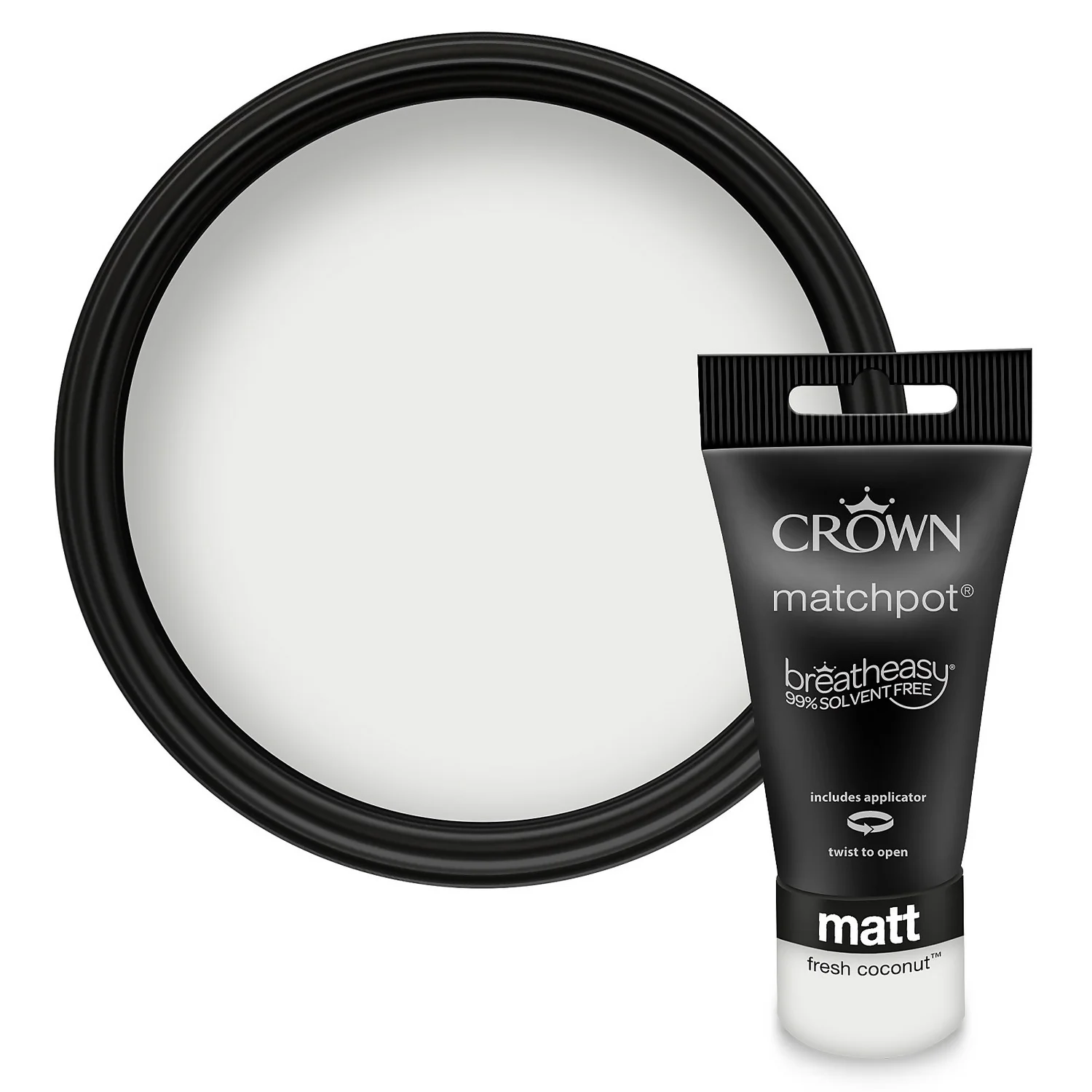 Crown Matt Emulsion Paint Fresh Coconut - Tester 40ml 3 Crown Matt Emulsion Paint Fresh Coconut - Tester 40ml