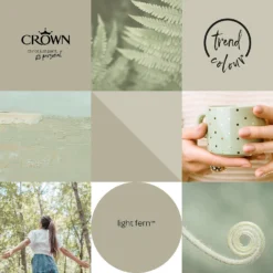 Crown Matt Emulsion Paint Light Fern - Tester 40ml 12 Crown Matt Emulsion Paint Light Fern - Tester 40ml -Crown 13806976 1464964047861122