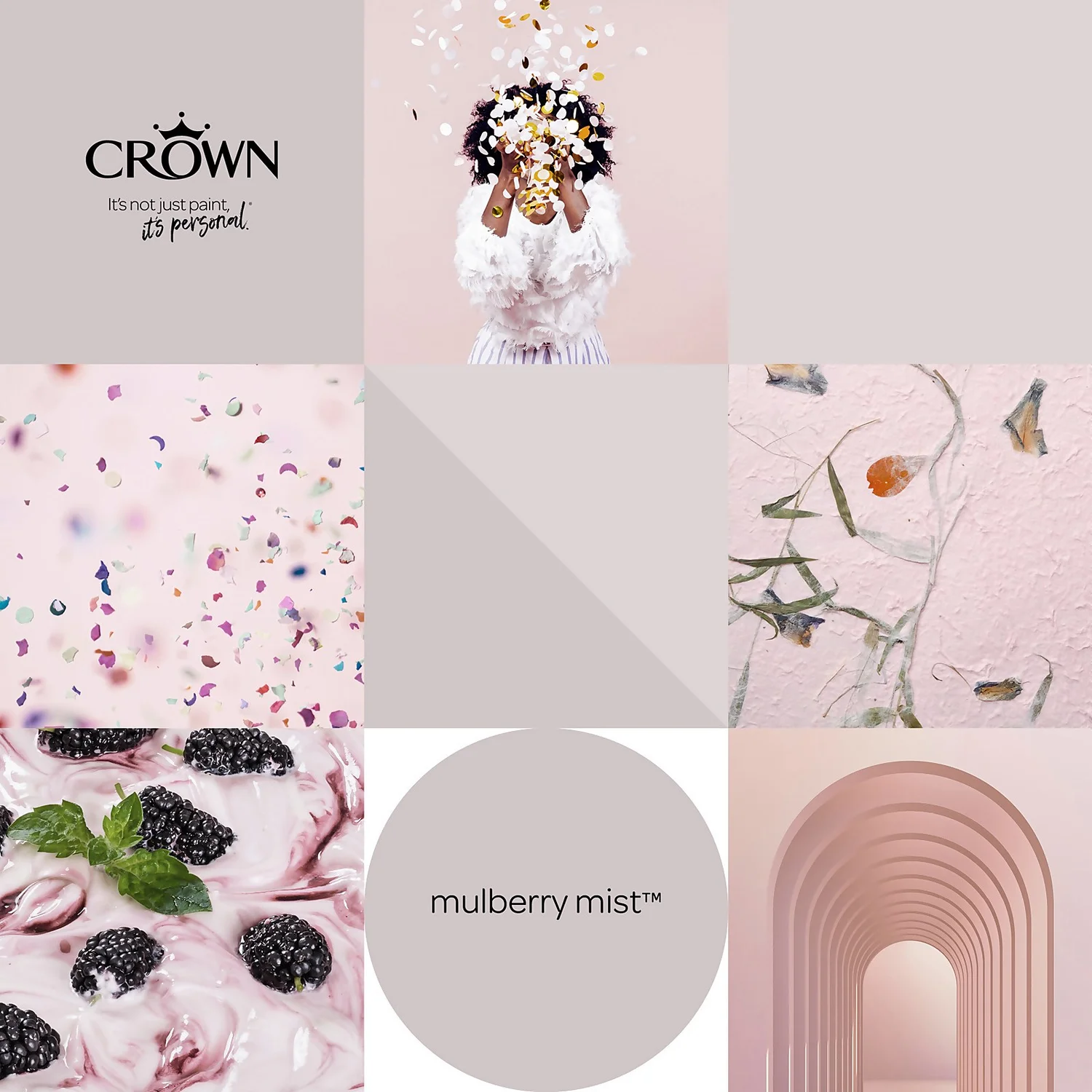 Crown Matt Emulsion Paint Mulberry Mist - Tester 40ml 6 Crown Matt Emulsion Paint Mulberry Mist - Tester 40ml - Image 4