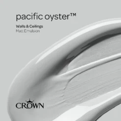 Crown Matt Emulsion Paint Pacific Oyster - Tester 40ml -Crown 13806987 1384964056291986