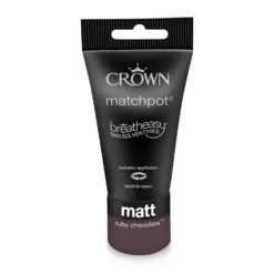 Crown Matt Emulsion Paint Ruby Chocolate - Tester 40ml -Crown 13806992 1044964060004186
