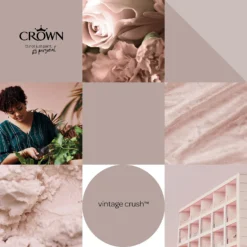 Crown Matt Emulsion Paint Vintage Crush - Tester 40ml -Crown 13806999 3574964079989952
