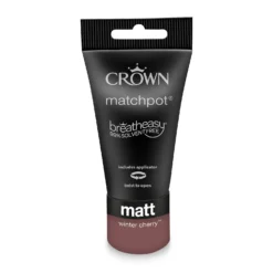 Crown Matt Emulsion Paint Winter Cherry - Tester 40ml -Crown 13807001 3074964080947309