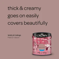 Crown Matt Emulsion Paint Always Orchid - 2.5L -Crown 13807005 4694963581456066