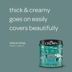 Crown Matt Emulsion Paint Botany Bay - 2.5L -Crown 13807007 1164963773993003