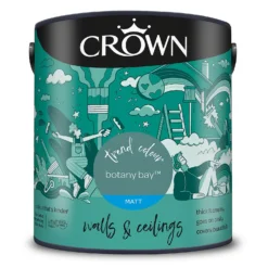 Crown Matt Emulsion Paint Botany Bay - 2.5L -Crown 13807007 1484963774177593